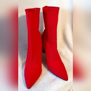 BRASH Red Sock Heels